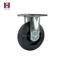 Bánh xe cao su khía phi 150 cố định