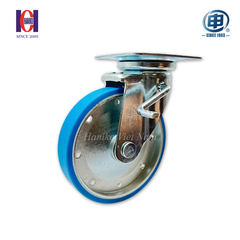 Bánh xe shenpai nylon phi 200 xoay khóa