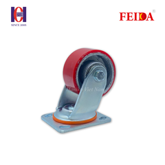 Bánh xe feida PU đỏ phi 100 xoay