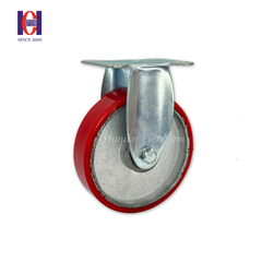 Bánh xe PU phi 125 cố định bản 32