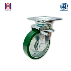 Bánh xe shenpai PU phi 130 xoay khóa