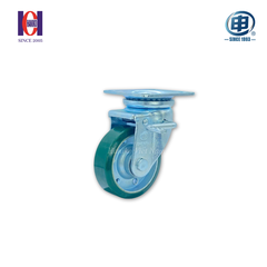 Bánh xe shenpai PU phi 100 xoay khóa bản 32