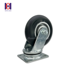 Bánh xe PU đen cốt nhôm siêu tải phi 150 xoay