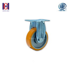 Bánh xe shenpai PU cốt nhôm tĩnh điện phi 100 cố định bản 32