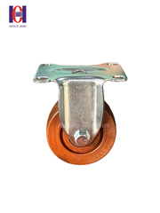 Bánh xe chịu nhiệt màu nâu phi 75 cố định