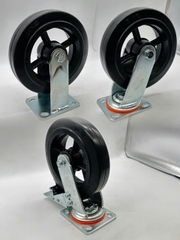 Bánh xe feida cao su gang phi 200 xoay