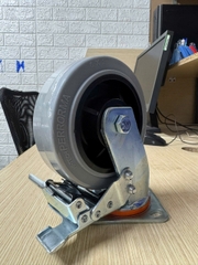 Bánh xe ghi xám chống tĩnh điện phi 150 Khóa