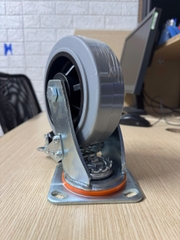 Bánh xe ghi xám chống tĩnh điện phi 150 Khóa