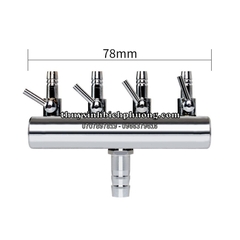 VAN CHIA OXY INOX CÓ KHÓA ĐIỀU TIẾT OXY PHI 8 - VAN CHIA 2, 4, 6, 8, 10, 12