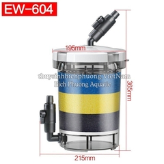 SUNSUN EW-602|603|604 -  LỌC PHỤ TRONG SUỐT CHO HỒ CÁ THỦY SINH
