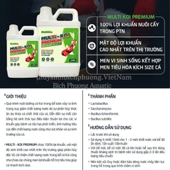 MULTI KOI PREMIUM - MEN VI SINH SỐNG KẾT HỢP MEN TIÊU HÓA CHUYÊN DỤNG CHO HỒ KOI