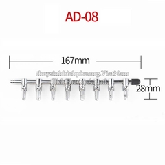 VAN CHIA OXY INOX CÓ KHÓA ĐIỀU TIẾT OXY PHI 4-5-6