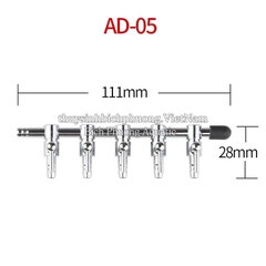 VAN CHIA OXY INOX CÓ KHÓA ĐIỀU TIẾT OXY PHI 4-5-6