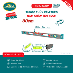 Thước thủy kèm theo nam châm hút 80cm - TMT28028M
