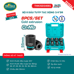 Bộ 8 đầu tuýp tác động 3/4"DR - THKISD34081