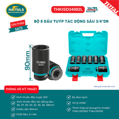 Bộ 8 đầu tuýp tác động sâu 3/4"DR - THKISD34082L
