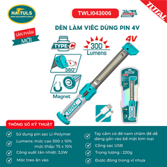 Đèn làm viêc dùng pin 4V - TWLI043006