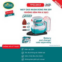 Máy chà nhám dùng pin 20V (không kèm pin & sạc) - TPSLI2014