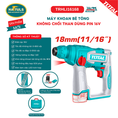 Máy khoan bê tông không chổi than dùng pin 16V - TRHLI16168