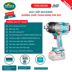 Máy siết bulong không chổi than dùng pin 20V - TIWLI20105