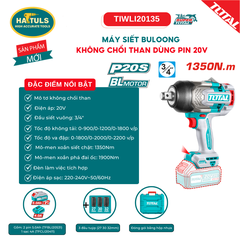Máy siết bulong không chổi than dùng pin 20V - TIWLI20135