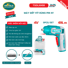 Máy siết vít dùng pin 4V - TSDLI0458