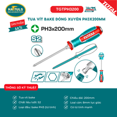Tua vít bake đóng xuyên PH3x200mm - TGTPH3200