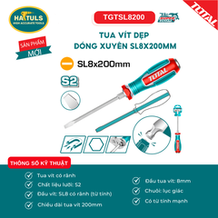 Tua vít dẹp đóng xuyên SL8x200mm - TGTSL8200