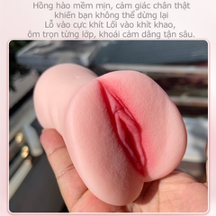 ma3 Âm đạo giả silicon mini cầm tay, bó sát nhỏ gọn, kín đáo tiện lợi, cao cấp giống thật, thiết kế 2in1 cho trải nghiệm cực khoái