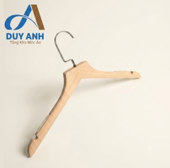 Móc Áo Gỗ Nữ - Mộc Bằng - Đầu Mạ Vàng