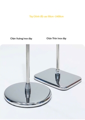 Manocanh Trẻ Em Tay Gỗ Đầu Vải Cao Cấp – Chân Inox Dày Vuông & Tròn (Đủ Size 1-10 Tuổi)
