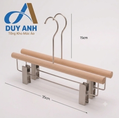 Kẹp Quần Gỗ Xồi Tròn  Cao Cấp - Kẹp Ngang Tròn Xồi