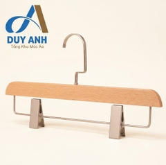 Kẹp Quần Gỗ Vàng Cao Cấp - Kẹp Ngang Mạ Crom