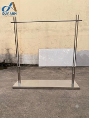 Kệ Treo Quần Áo Inox - Cột Đôi Vuông Inox
