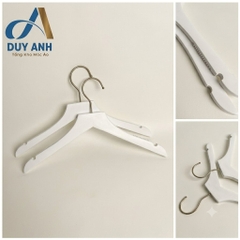 Móc Áo Gỗ Nữ -  Bằng - Đầu Mạ Crom Bạc
