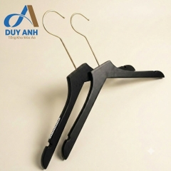 Móc Áo Gỗ Nữ - Đen Bằng - Đầu Mạ Vàng
