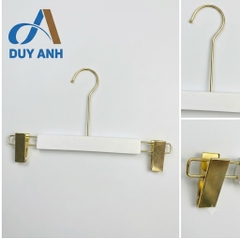Kẹp Quần Gỗ Trắng Cao Cấp - Kẹp Mạ Vàng