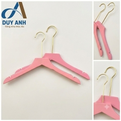 Móc Áo Gỗ Nữ - Hồng Bằng - Đầu Mạ Vàng