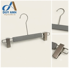 Kẹp Quần Gỗ Ghi Cao Cấp - Kẹp Mạ Crom