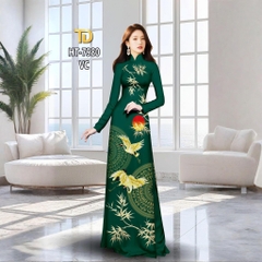 Tây Đô - Vải May Áo Dài Hoạ Tiết Con Hạt, Lá Trúc, Trống Đồng In 3D Trên Chất Liệu Lụa Tô Châu