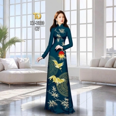 Tây Đô - Vải May Áo Dài Hoạ Tiết Con Hạt, Lá Trúc, Trống Đồng In 3D Trên Chất Liệu Lụa Tô Châu