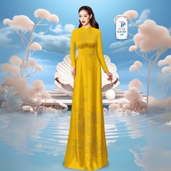 TÂY ĐÔ - VẢI MAY ÁO DÀI LỤA TÔ CHÂU IN 4D HỌA TIẾT HOA LAN SIÊU ĐẸP