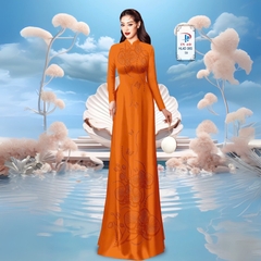 TÂY ĐÔ - VẢI MAY ÁO DÀI LỤA TÔ CHÂU IN 4D HỌA TIẾT HOA LAN SIÊU ĐẸP