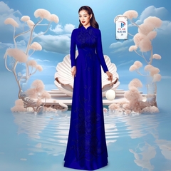 TÂY ĐÔ - VẢI MAY ÁO DÀI LỤA TÔ CHÂU IN 4D HỌA TIẾT HOA LAN SIÊU ĐẸP