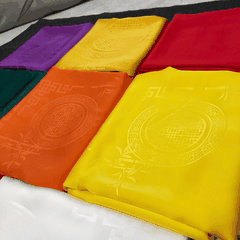 🎋 Tây Đô - Vải May Áo Dài Lụa Tô Châu In 4D | Họa Tiết Cây Trúc & Chữ Hỷ Sang Trọng