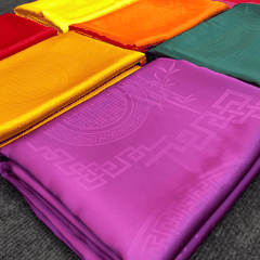 🎋 Tây Đô - Vải May Áo Dài Lụa Tô Châu In 4D | Họa Tiết Cây Trúc & Chữ Hỷ Sang Trọng