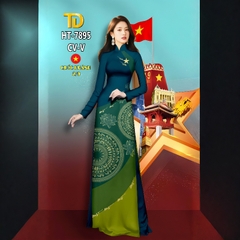 VẢI ÁO DÀI TÂY ĐÔ – HỌA TIẾT TRỐNG ĐỒNG, HOA SEN, CỜ VIỆT NAM