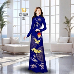 Tây Đô - Vải May Áo Dài Hoạ Tiết Con Hạt, Lá Trúc, Trống Đồng In 3D Trên Chất Liệu Lụa Tô Châu