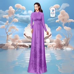 TÂY ĐÔ - VẢI MAY ÁO DÀI LỤA TÔ CHÂU IN 4D HỌA TIẾT HOA LAN SIÊU ĐẸP