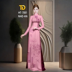 Vải May Áo Dài Tây Đô – Lụa Tô Châu In 3D Họa Tiết Hoa Sen Cao Cấp